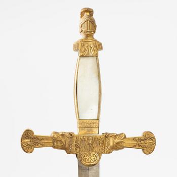 Värja, svensk, 1800-tal, för ämbetman med balja.