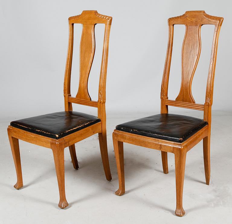 MATSALSMÖBEL, 9 delar, jugend, tidigt 1900-tal.