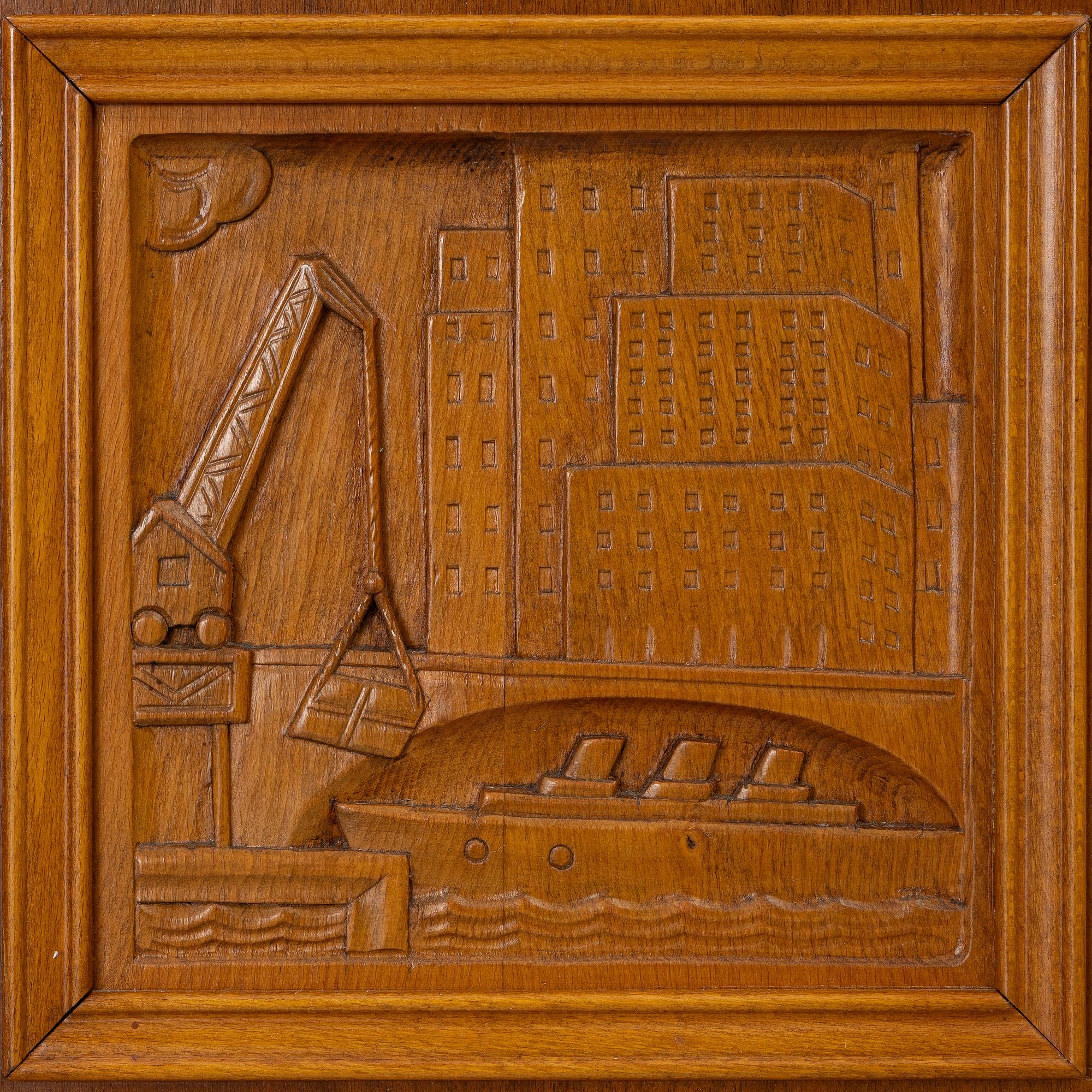 Eugen Höglund, a walnut cabinet, executed in his workshop in Vetlanda, Sweden 1950s.
