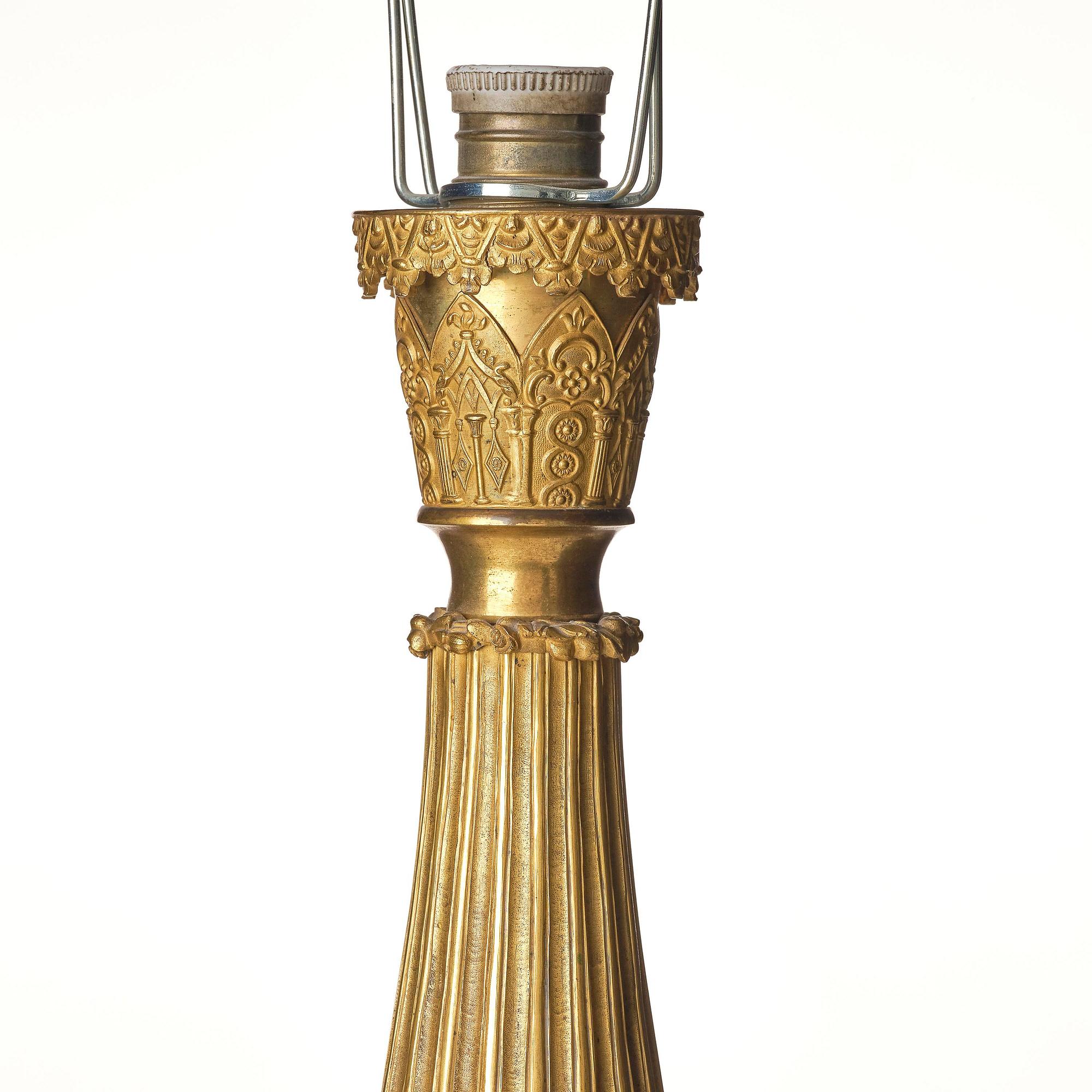 A Russian Empire ormolu lamp, ca 1830's.