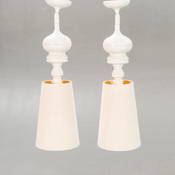 Jaime Hayón ceiling lights a pair of "Josephine pendant" Bosa for Metalarte 2000s.