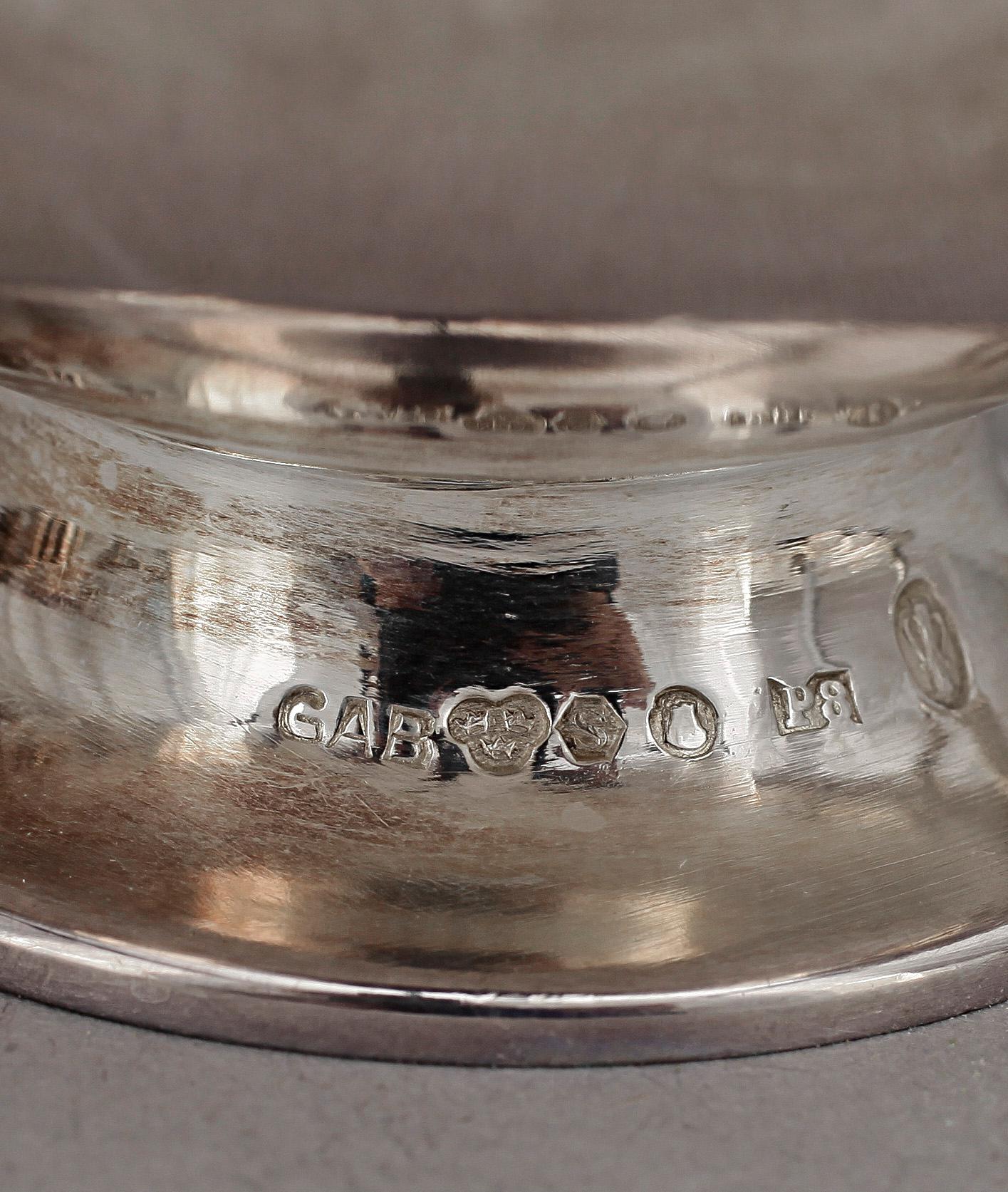 PARTI SILVER, 13 delar, bland annat GAB, Stockholm, 1941. Vikt 535g.