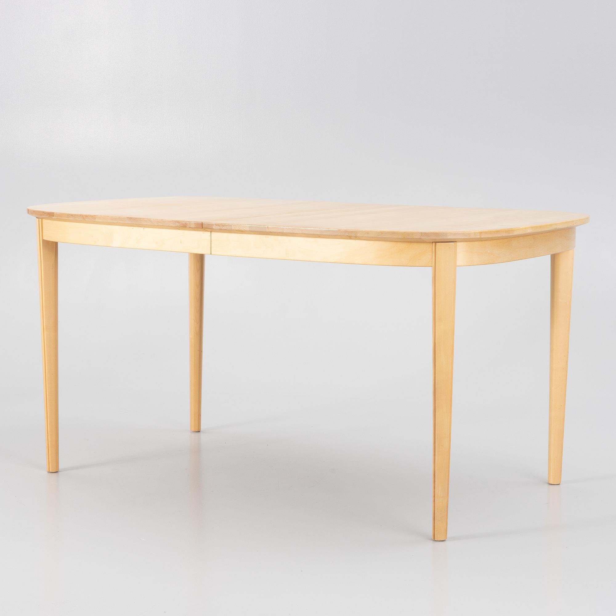 Carl Malmsten, matbord med 4 stol."Vardags", Stolab, 1999.