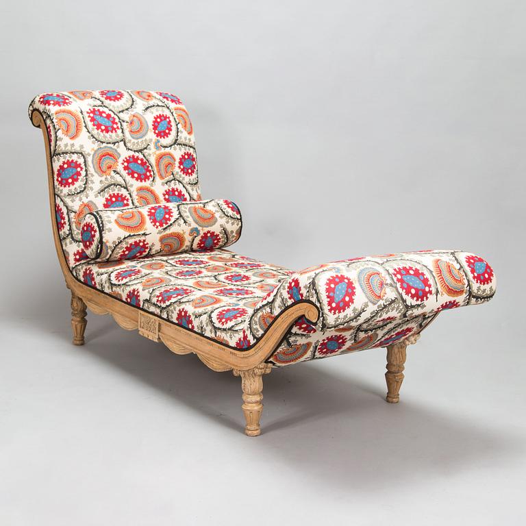 A chaise longue from later half of the 19th century.