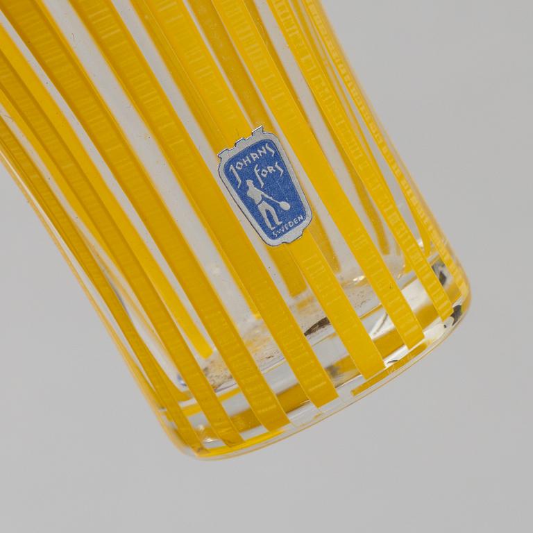 Bengt Orup, 45 pieces of a 'Strikt' glass service, Johansfors, Sweden, 1950's.