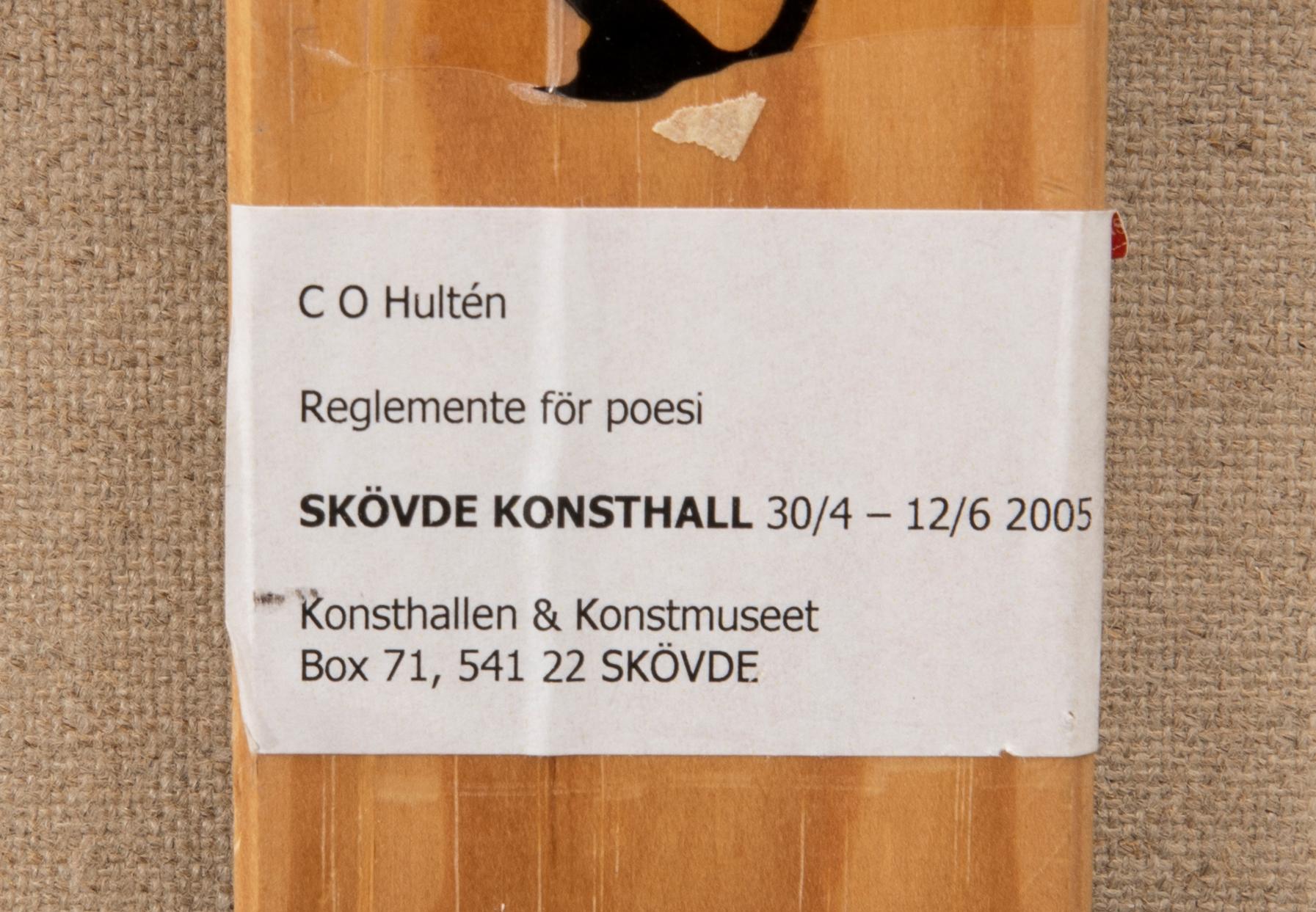 CO Hultén, "Reglemente för poesi".