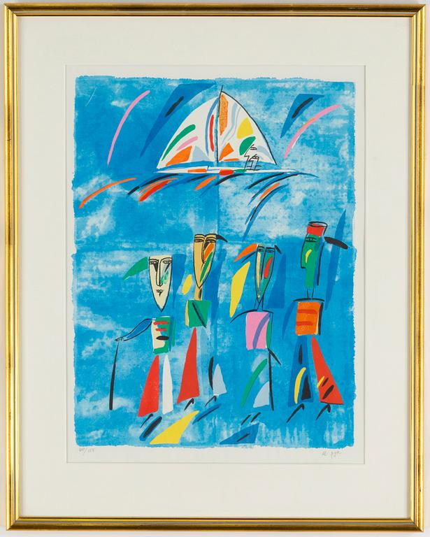 Madeleine Pyk, lithograph in colors, signed and numbered 40/155.