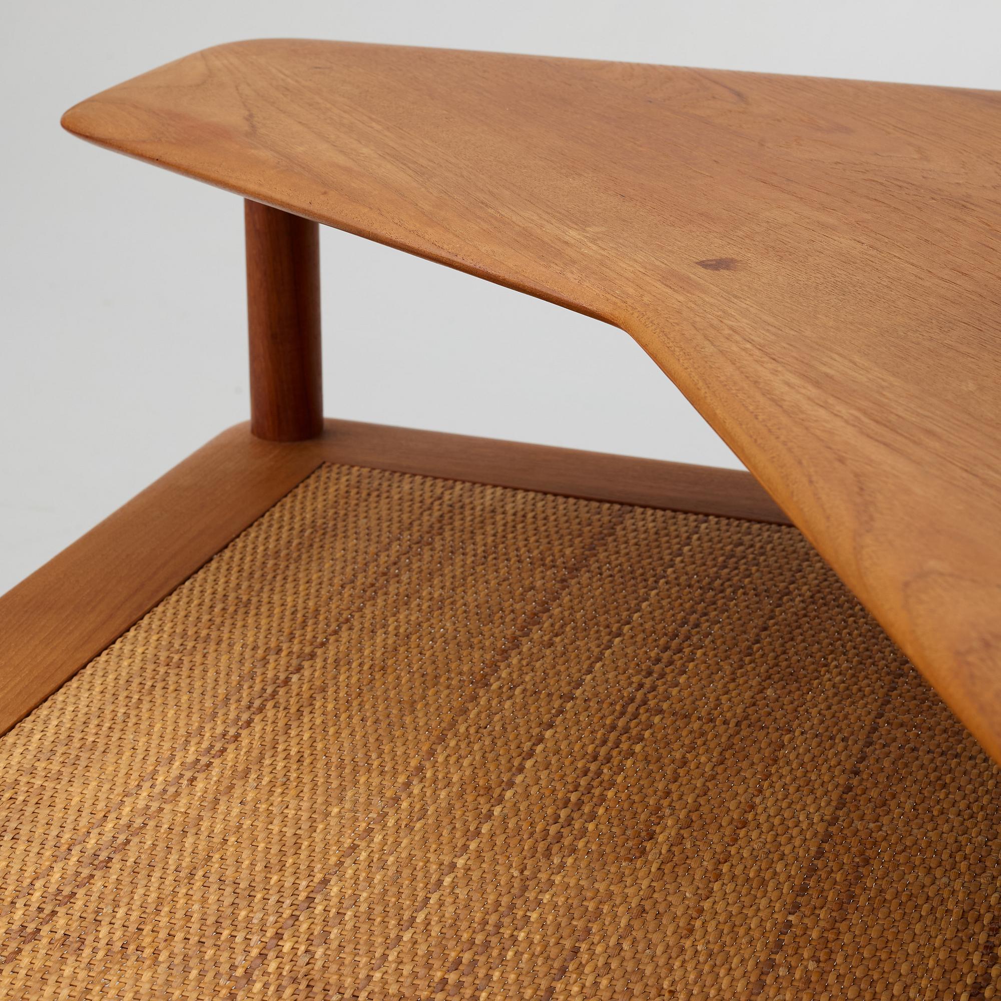 Peter Hvidt & Orla Mølgaard Nielsen, two 'Minerva' sofas and a coffee table, France & Son, Denmark, 1960's.