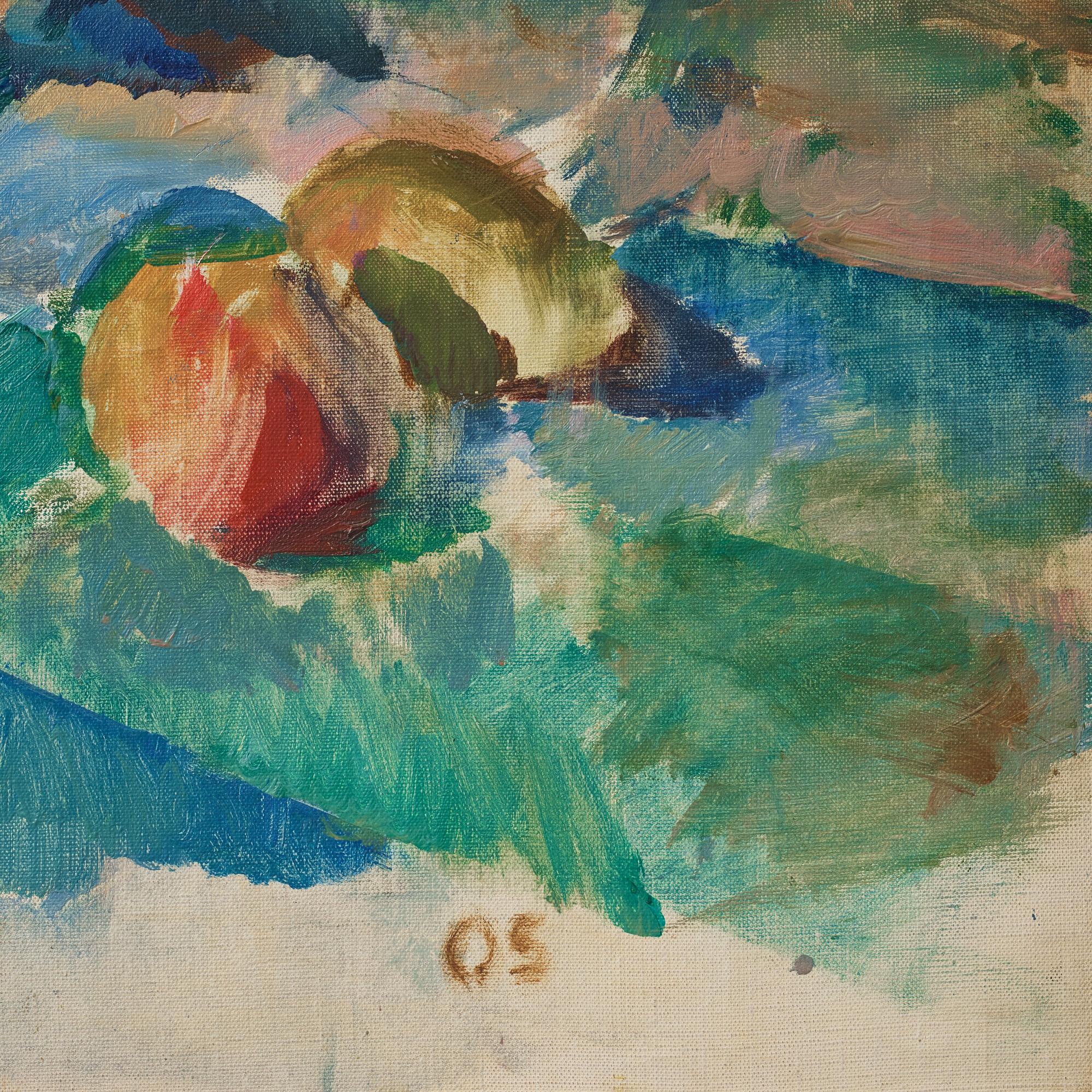 Olle Skagerfors, Stilleben med kanna och frukter.