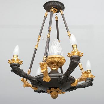 TAKAMPEL, empirstil, 1800-talets senare hälft. Höjd 65 cm.