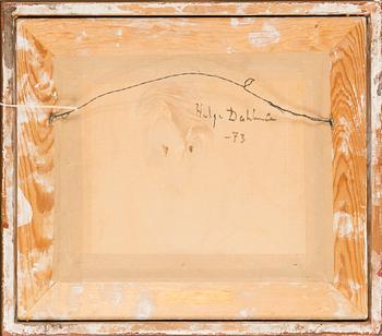 Helge Dahlman, olja på pannå, signerad och daterad -73.