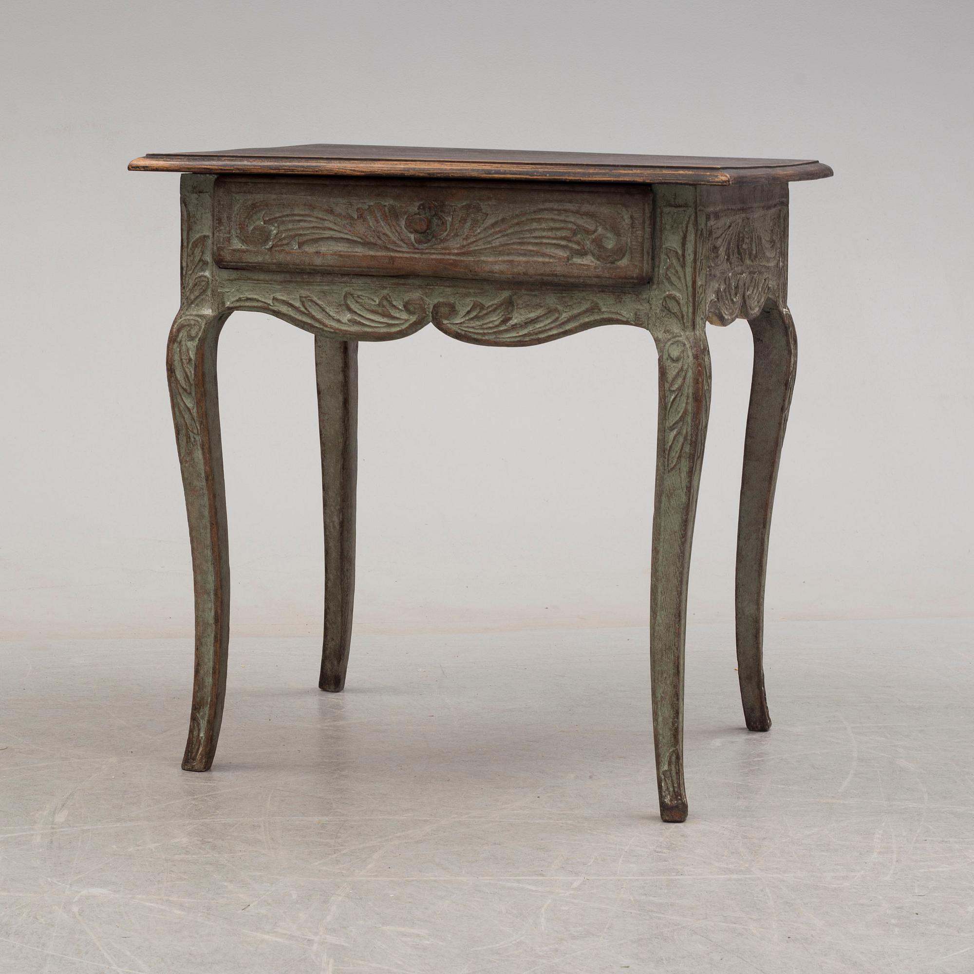 A french rococo-style table, 19th century.