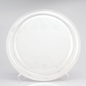 Georg Jensen, bricka, modell 290, Köpenhamn 1915-27, svenska importstämplar GABF.