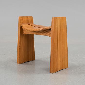 A solid pine stool by Gilbert Marklund, Furusnickarna AB.