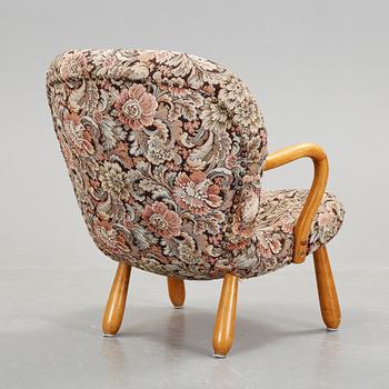 FÅTÖLJ, "Clam Chair" / "Muslinge", Philip Arctander, tillskriven, 1940/50-tal.