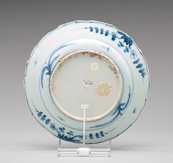 A set of six blue and white kraak dishes, Ming dynasty, Wanli (1572-1620).