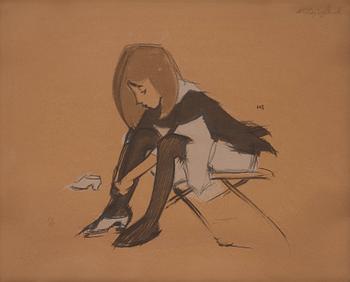 958. Helene Schjerfbeck, "Sidenskon".