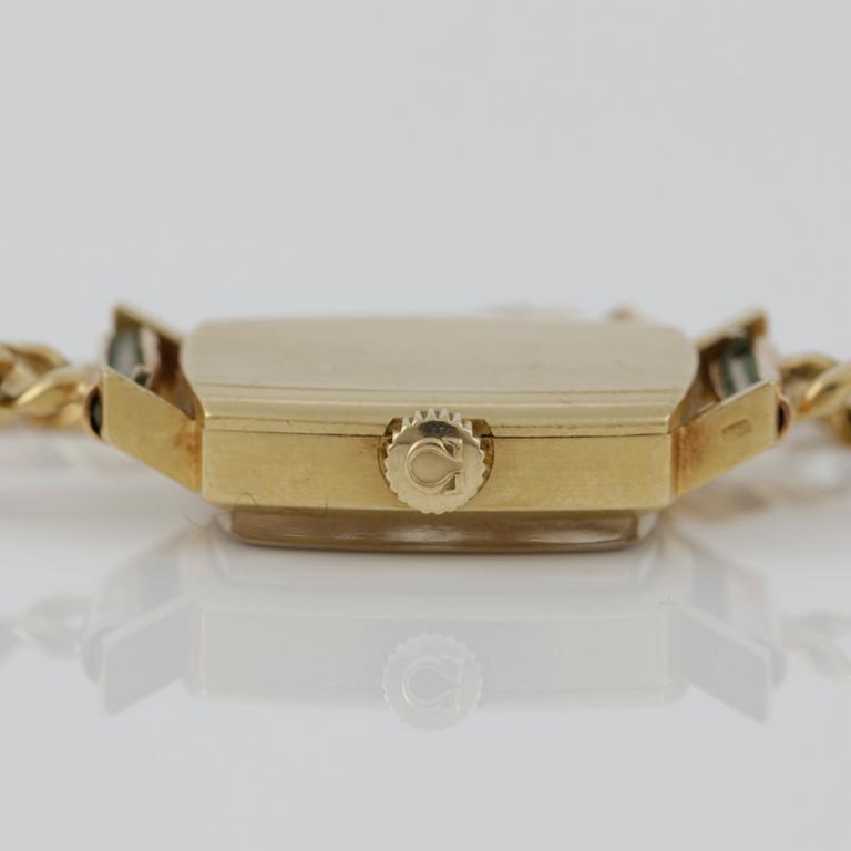 DAMARMBANDSUR, guld 18K, Omega, 1900-tal. Vikt tot ca 23 gram.
