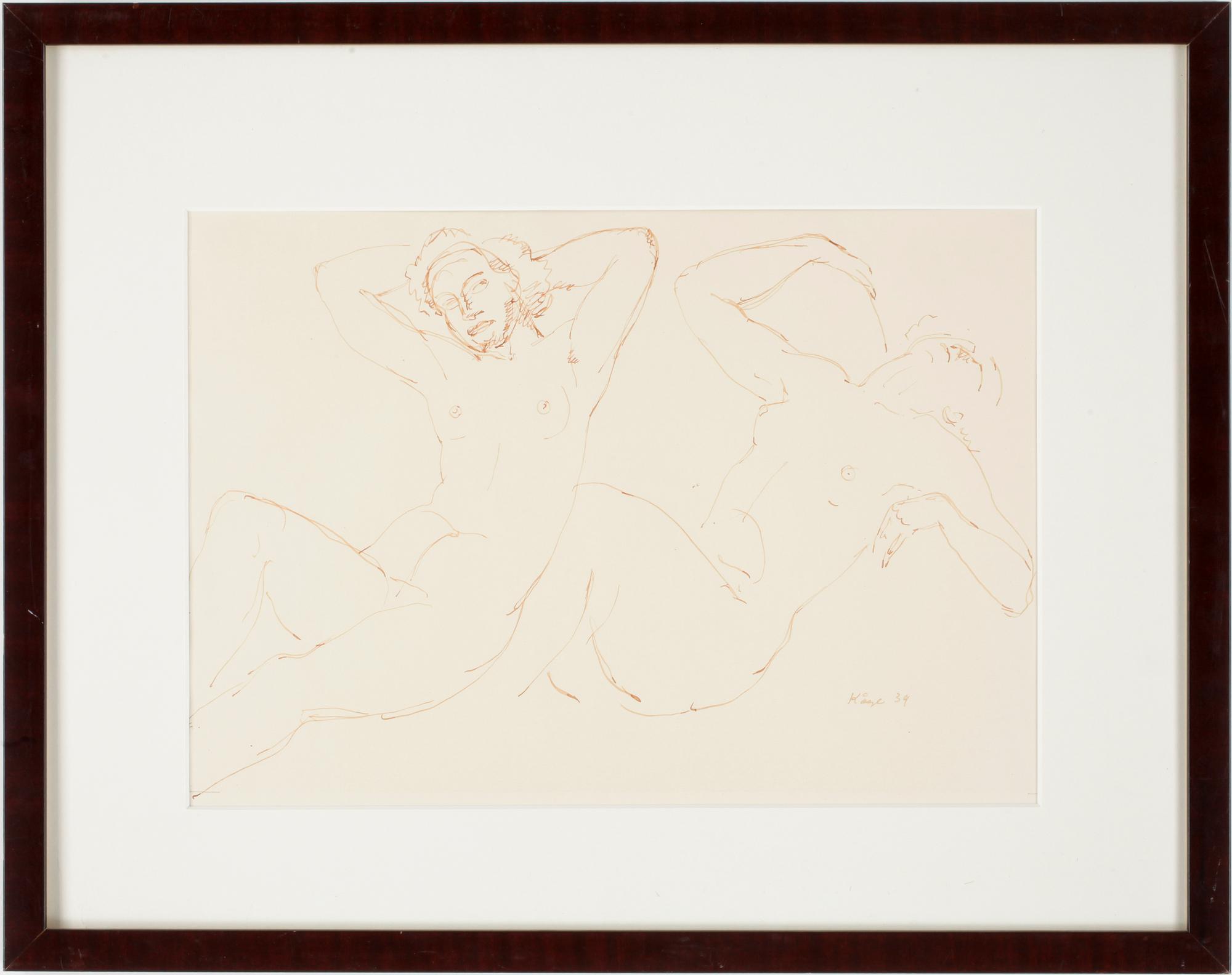 WILHELM KÅGE, skiss, sign o dat 39.