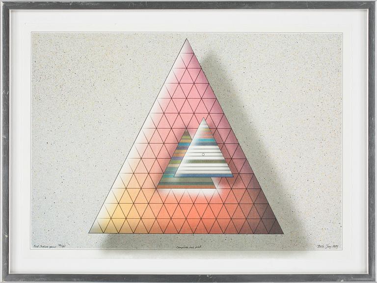 BECK & JUNG (HOLGER BÄCKSTRÖM & BO LJUNGBERG), computer ink plot. Sign o dat 1985. Numr 72/275.