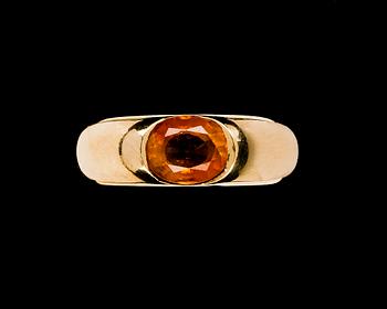 340. RING, citrine. Weight app 12 gr.