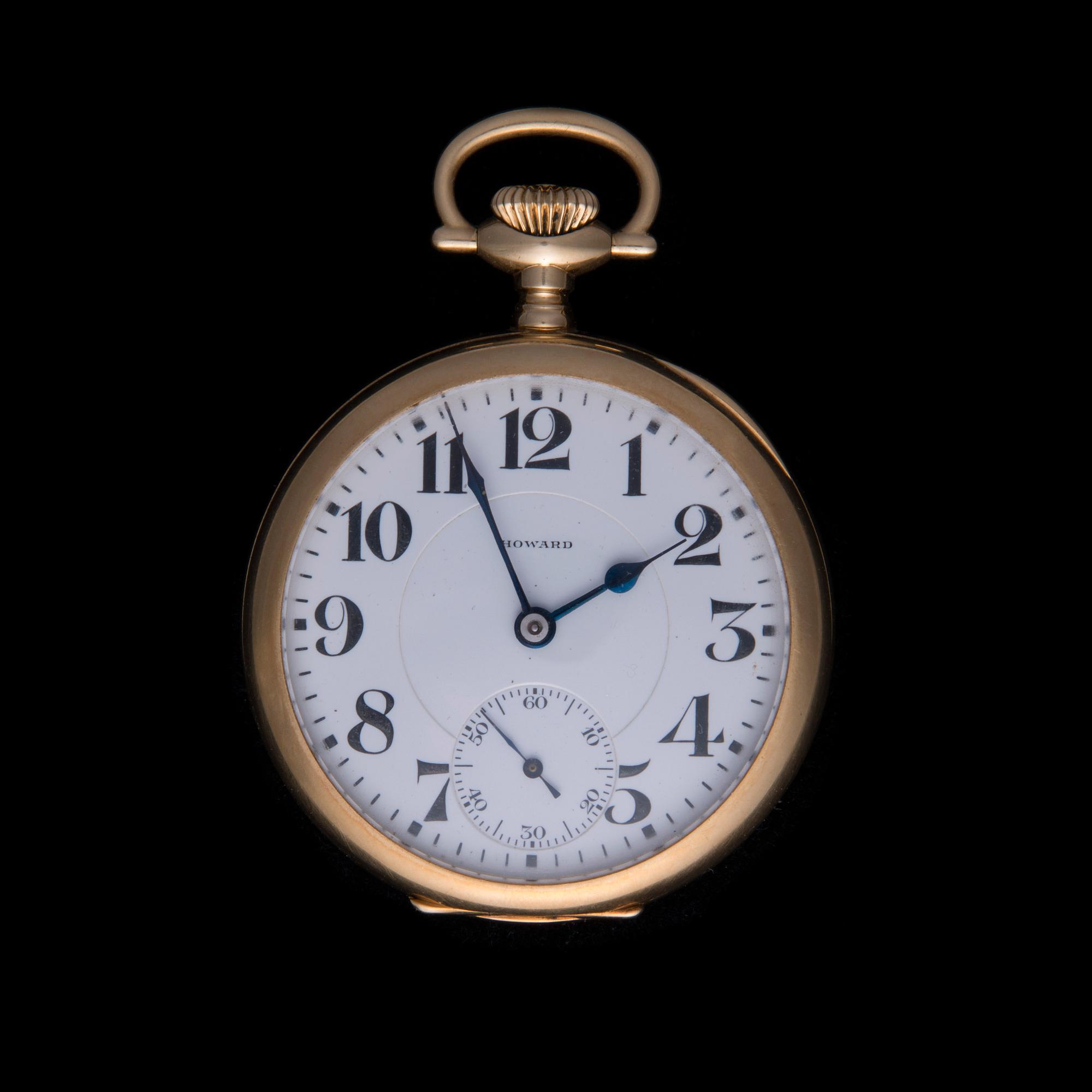 FICKUR, E. Howard, 18K guld, Keystone, 1900-talets början, 0-Series. Vikt tot. 94,4 g.