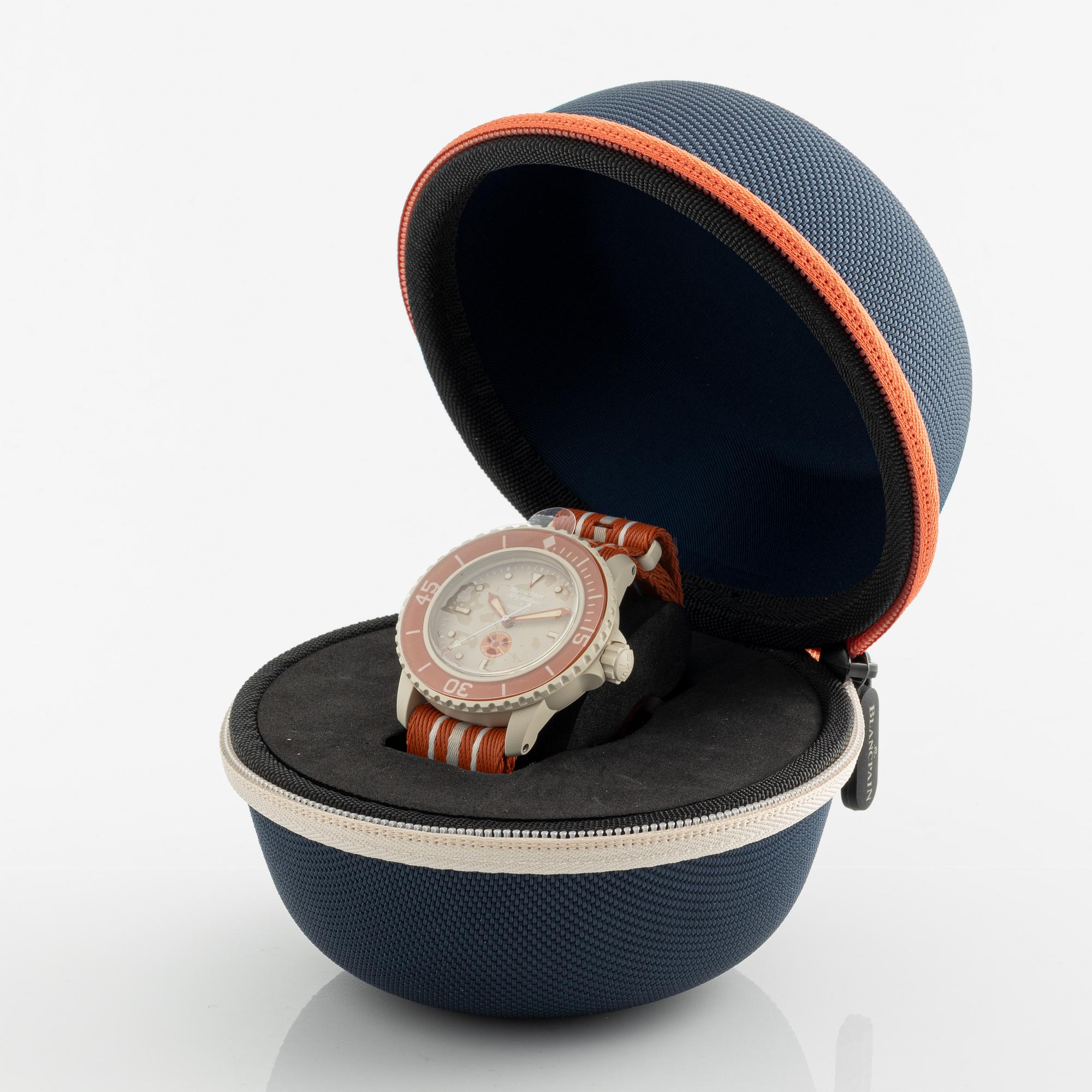 Swatch/Blancpain, Scuba Fifty Fathoms, Arctic Ocean, armbandsur, 42,3 mm.