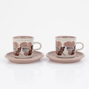 Ulla Procopé, coffee cups with saucers, 11 pcs, "Koralli", Arabia, Finland.