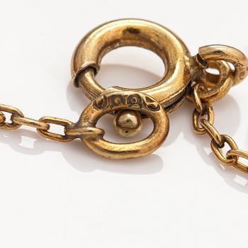 Halsband, förgyllt silver, ametister.