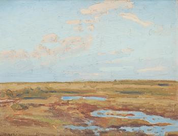 WILLIAM NORDING, oil on panel. Signed.