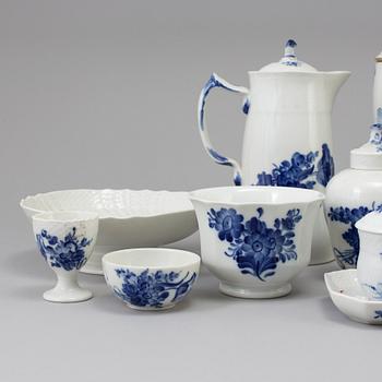 A 'Blå Blomst' 44 piece porcelain coffee service from Royal Copenhagen, Denmark.