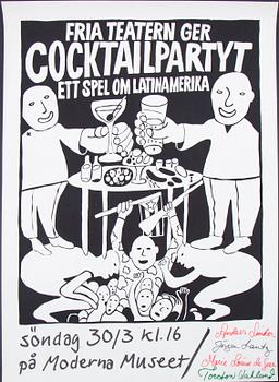 POLITISK KONST, 5 affischer, 1960-tal.