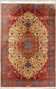 A semiantique signed Tabris carpet ca 274x189 cm.