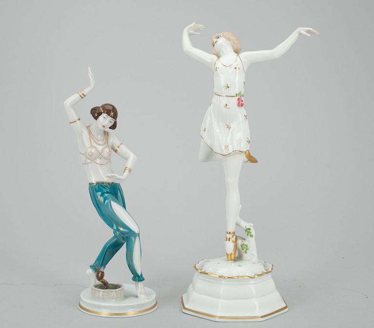 ROSENTHAL, FIGURINER, 2 st porslin, "Spring" samt "Salambo", Rosenthal 1900-tal.