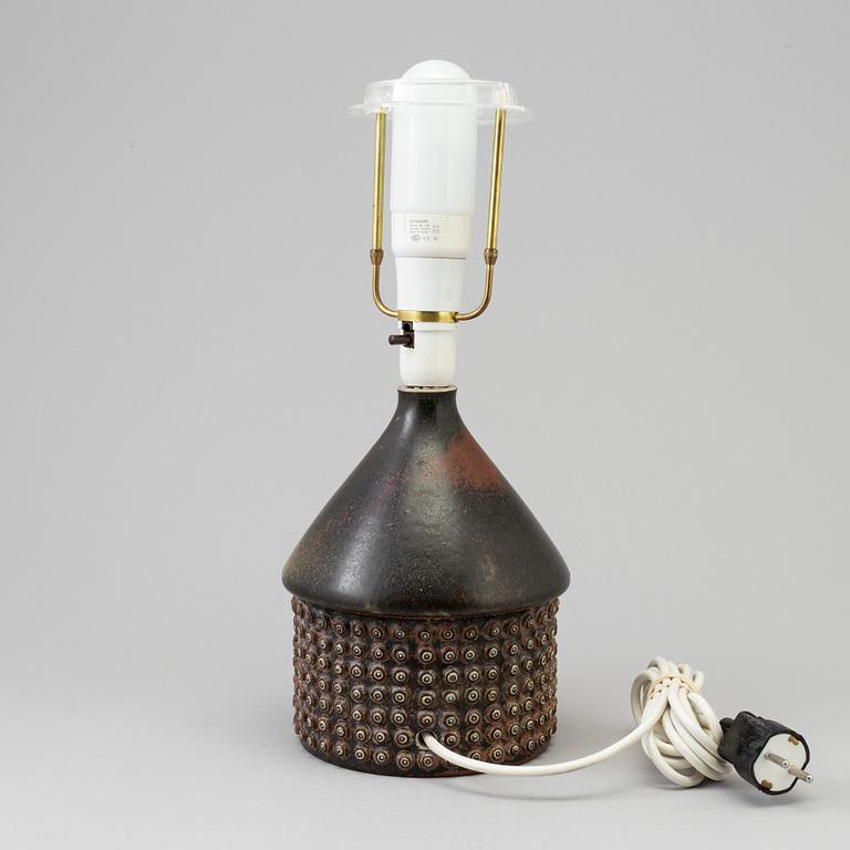 STIG LINDBERG, bordslampa, stengods, Gustavsberg studio, unik.