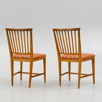 Carl Malmsten, dining table with chairs, 6 pcs, "Vardags".