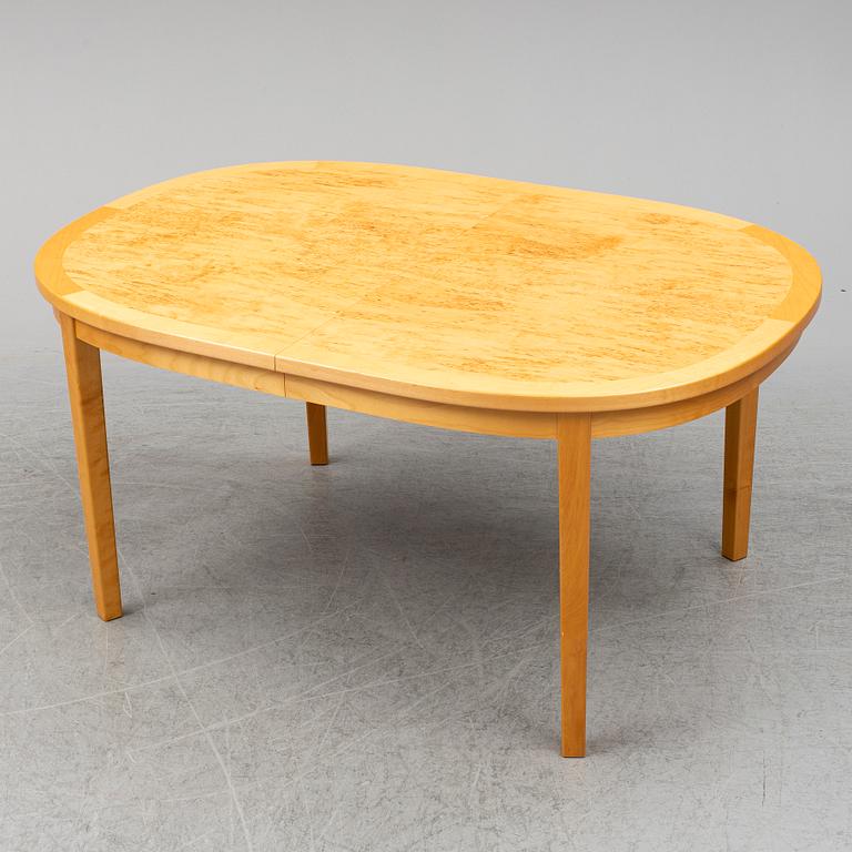 MATBORD samt 6 st STOLAR, björk, 1900-talets andra hälft.