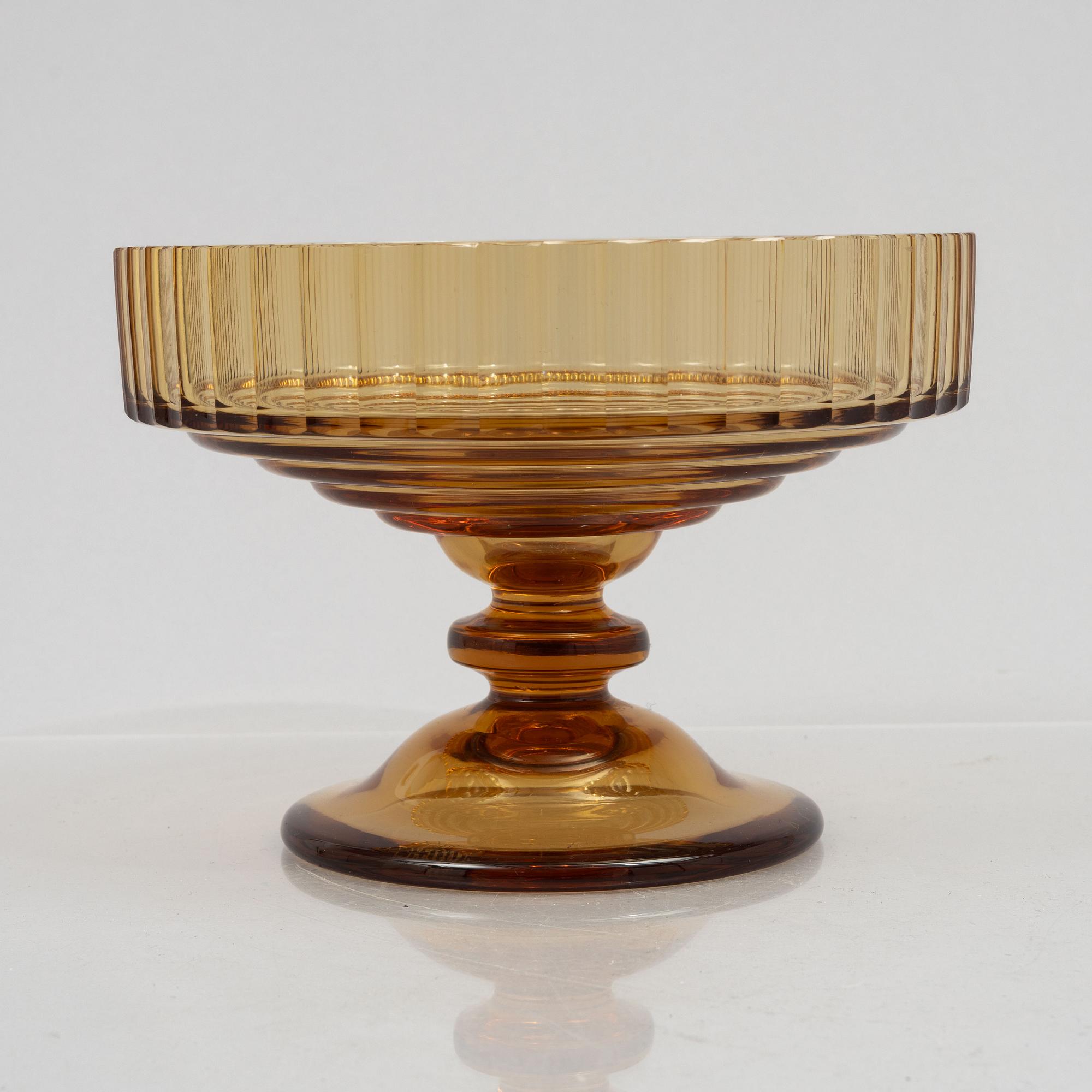 Knut Bergqvist, troligtvis, skål, Lindefors glasbruk, 1930.