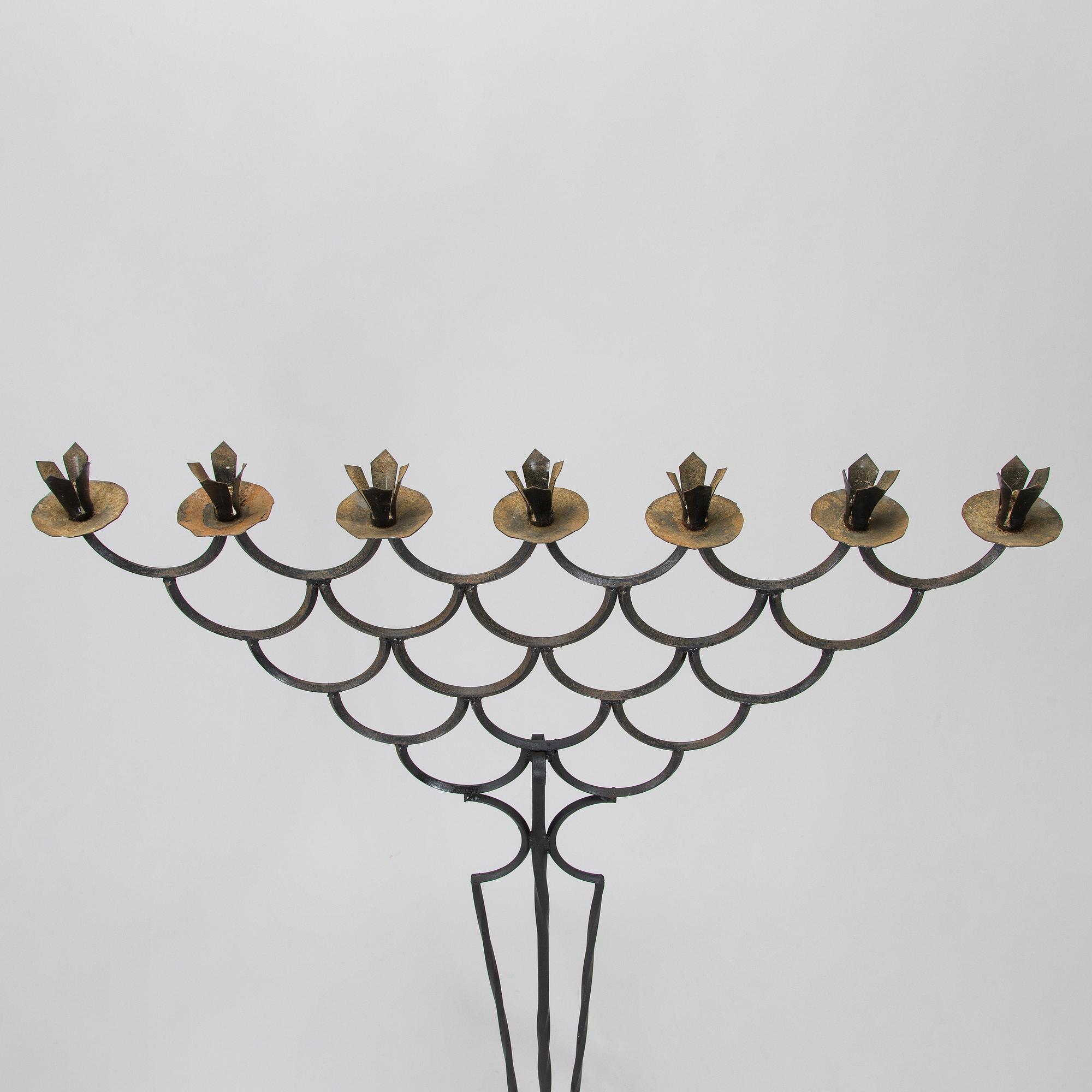 A pair of floor candelabras, made to order from the 1920s.