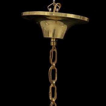 CARL FAGERLUND, a ceiling light and a wall light, Orrefors, second half of the 20th century.