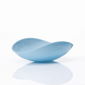 An opaque light blue bowl, Venini, Murano, Italy 1950s-60s.