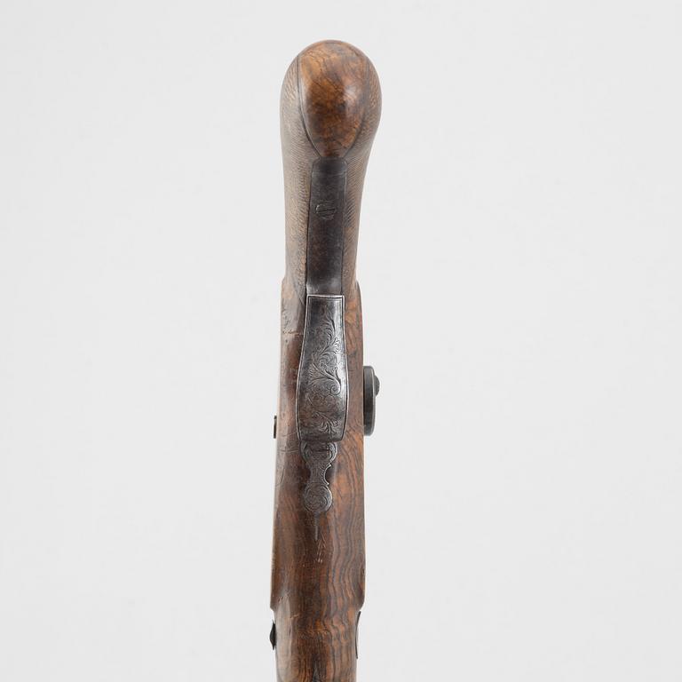 Percussion pistol, Robert Wheeler & Son, Birmingham, 1830s/40s.