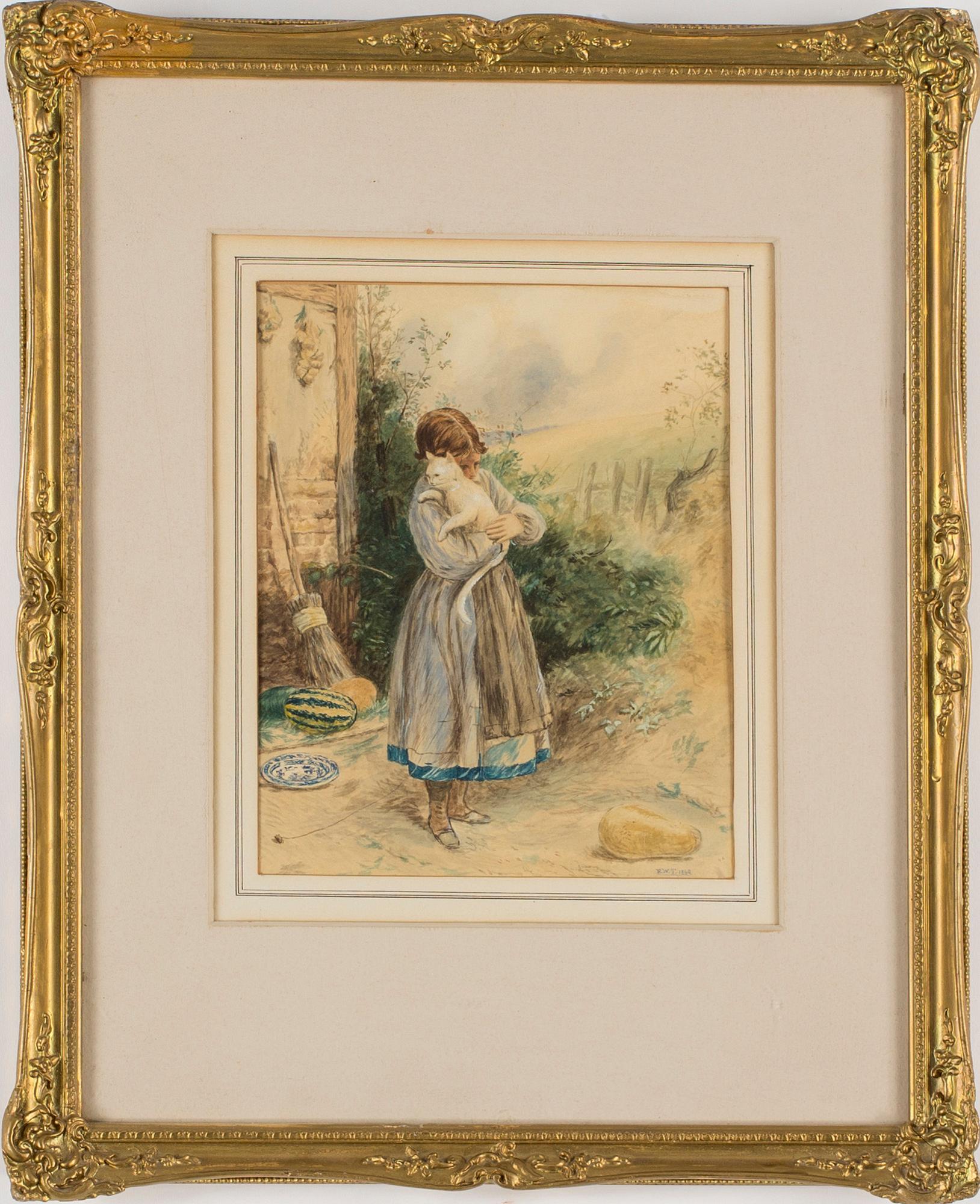 OKÄND KONSTNÄR 1800-TAL, Akvarell, signerad EWT och daterad 1869.
