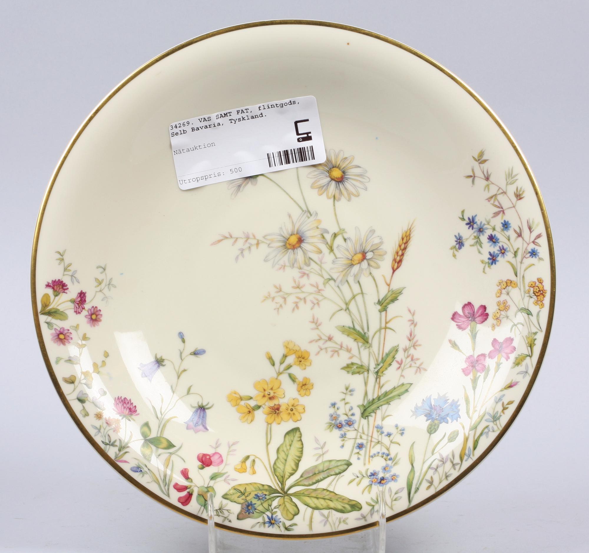 VAS SAMT FAT, flintgods, Selb Bavaria, Tyskland.