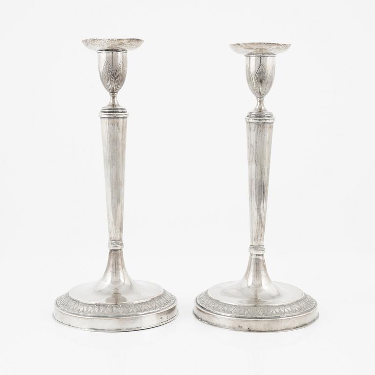 Ljusstakar, ett par, av Filippo della Miglia, Rom 1811-1856.