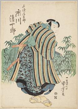 Utagawa Kuniyoshi, three woodblock prints.