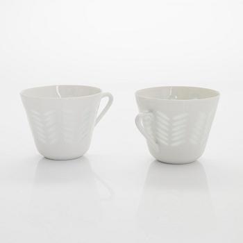 Friedl Holzer-Kjellberg, A 45-piece porcelain coffee service, signed under glaze F.H.Kj Arabia Finland.