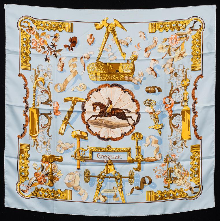 HERMÈS, "Copeaux", scarf.