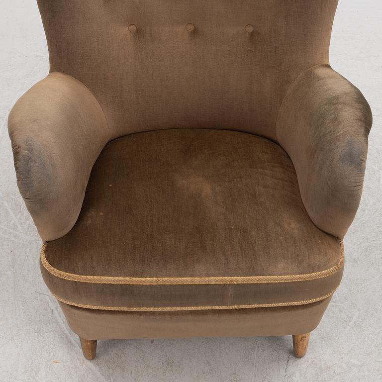 GA Berg, attributed, armchair, Swedish Modern, 1940s.