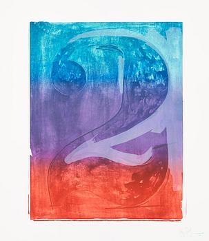 170. Jasper Johns, "Figure 2", ur: "Color numeral series".